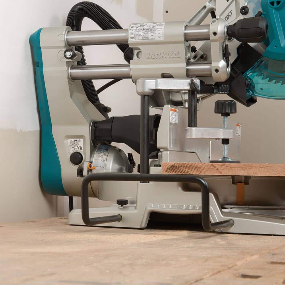 Makita 15 Amp 10 in. Dual‑Bevel Sliding Compound Miter Saw with Laser and Stand, LS1019LX