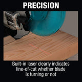 Makita 15-Amp 12 in. Dual-Bevel Sliding Compound Miter Saw with Laser and Portable Rise Miter Saw Stand, LS1219L + WST05