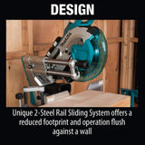 Makita 18V 5.0Ah X2 LXT Lithium‑Ion (36V) Brushless Cordless 10 in. Dual‑Bevel Sliding Compound Miter Saw with Laser Kit