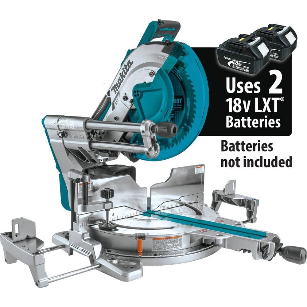Makita 18V X2 LXT Lithium‑Ion (36V) 12 in. Brushless Dual‑Bevel Sliding Compound Miter Saw, AWS Capable (Tool‑Only)