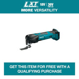 Makita 18V LXT Lithium-Ion Cordless Variable Speed Oscillating Multi-Tool (Tool-Only) With Blade and Accessory Adapters