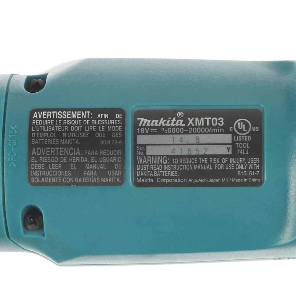 Makita 18V LXT Lithium-Ion Cordless Variable Speed Oscillating Multi-Tool (Tool-Only) With Blade and Accessory Adapters