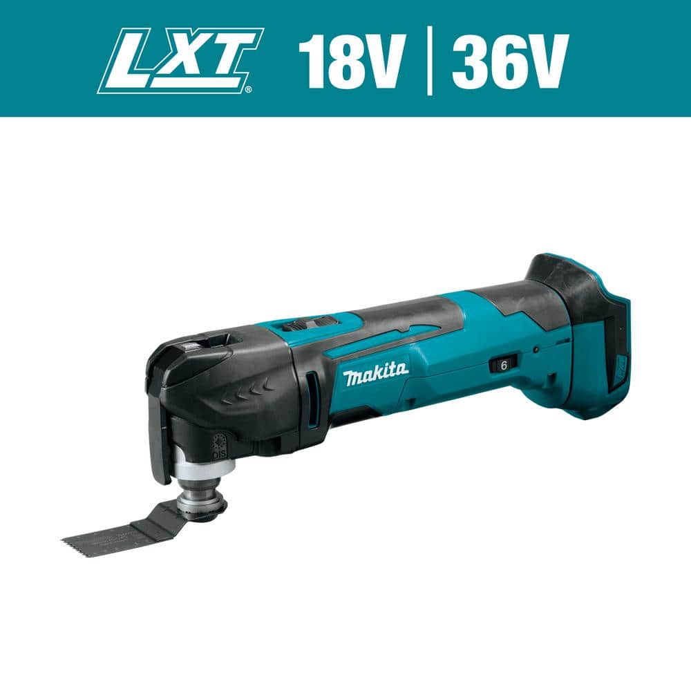 Makita 18V LXT Lithium-Ion Cordless Variable Speed Oscillating Multi-Tool (Tool-Only) With Blade and Accessory Adapters
