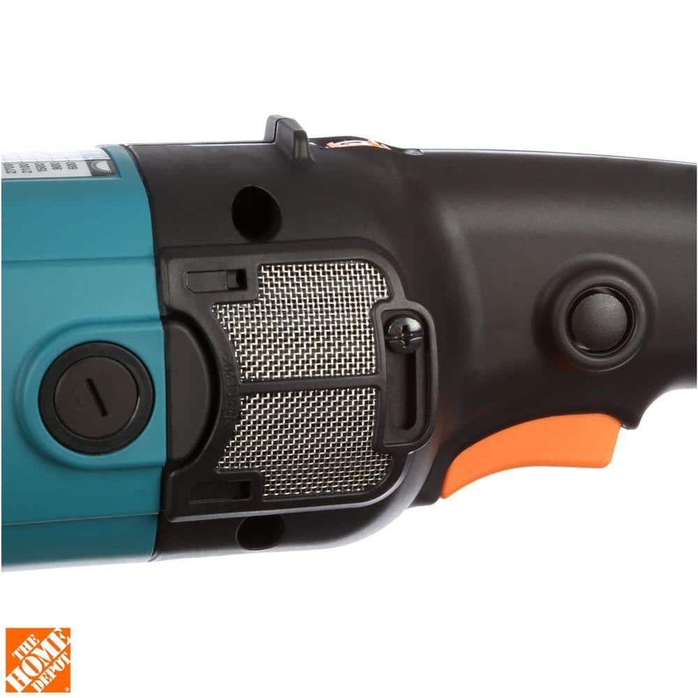 Makita 10 Amp 7 in. Corded 3,000 RPM Variable Speed Polisher with Side Handle, Wool Bonnet and 21 in. Contractor Bag