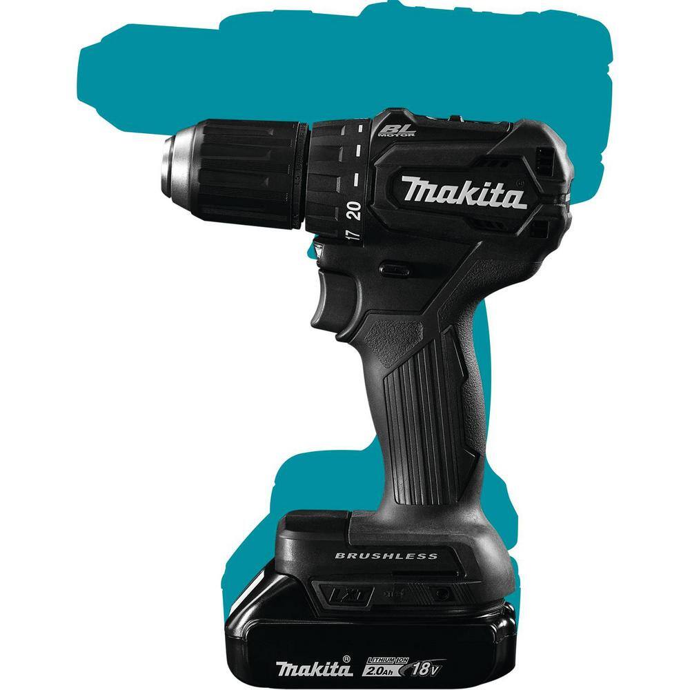 Makita 18-Volt 2.0 Ah LXT Lithium-Ion Sub-Compact Brushless Cordless 1/2 in. Driver-Drill Kit