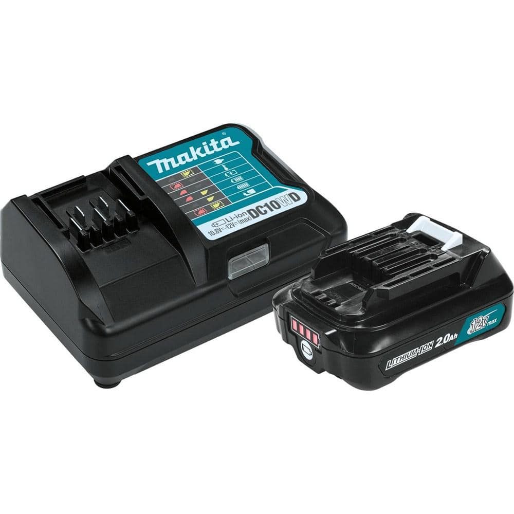 Makita 12V max CXT Lithium‑Ion Compact Battery Pack 2.0Ah with Charger Starter Kit