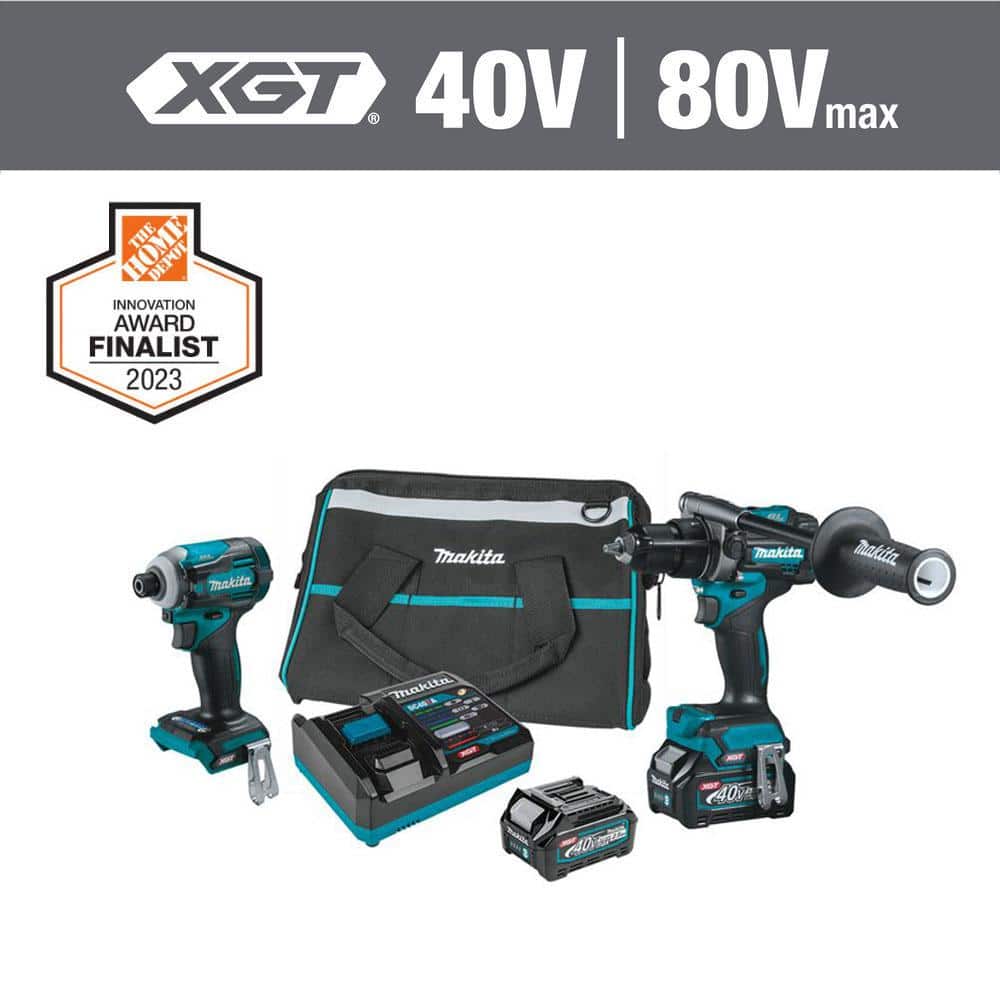 Makita 40V Max XGT Brushless Cordless 2-Pc. Combo Kit (Hammer Driver-Drill/Impact Driver) 2.5Ah