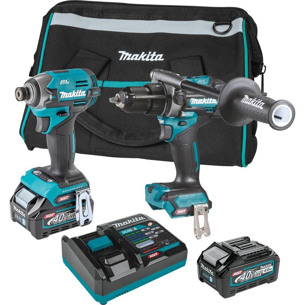 Makita 40-Volt maximum XGT Brushless Cordless 2-Piece, Combo Kit (Hammer Driver-Drill/Impact Driver) 2.5Ah/4.0Ah