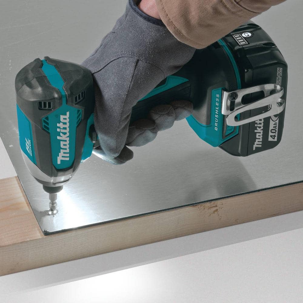 Makita 18V LXT Lithium-Ion Brushless Cordless Hammer Drill and Impact Driver Combo Kit (2-Tool) w/ (2) 4Ah Batteries, Bag