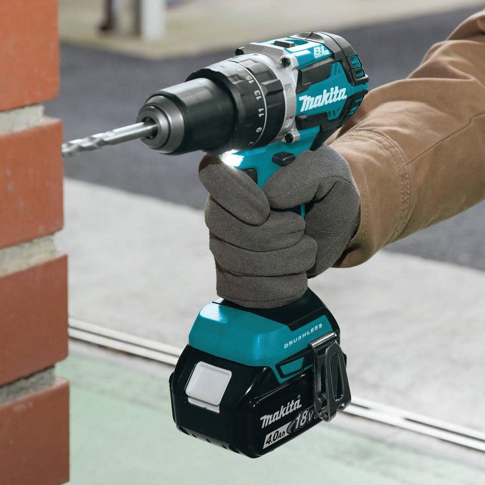 Makita 18V LXT Lithium-Ion Brushless Cordless Hammer Drill and Impact Driver Combo Kit (2-Tool) w/ (2) 4Ah Batteries, Bag