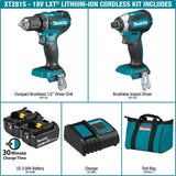 Makita 18V LXT Lithium-ion Brushless Cordless 2-Piece Combo Kit 3.0Ah Driver-Drill/ Impact Driver