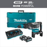 Makita 40V max X2 XGT (80V max) Brushless Cordless 2 in. AVT Rotary Hammer Kit, AFT, AWS Capable (4.0 Ah)