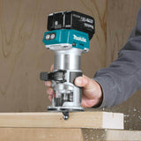 Makita 5.0 Ah 18V LXT Lithium‑Ion Brushless Cordless Compact Router Kit with Bonus Cordless Jig Saw