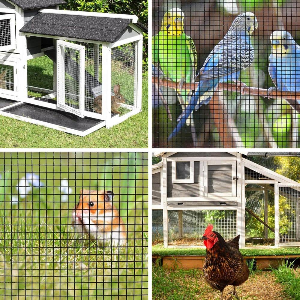 maocao hoom 1/2 inch Galvanised Wire Mesh Rolls, Chicken Coop Wire Mesh, Gopher Barrier Welded Wire Mesh Fence, Rat Fence