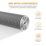 maocao hoom 1/2 inch Galvanised Wire Mesh Rolls, Chicken Coop Wire Mesh, Gopher Barrier Welded Wire Mesh Fence, Rat Fence
