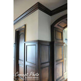 Ekena Millwork 5 in. x 94-1/2 in. x 4-1/2 in. Unfinished Wood Maple Acanthus Leaf Carved Crown Moulding