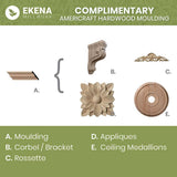 Ekena Millwork WM75 0.56 in. D x 1.63 in. W x 96 in. L Wood (Maple) Crown Molding
