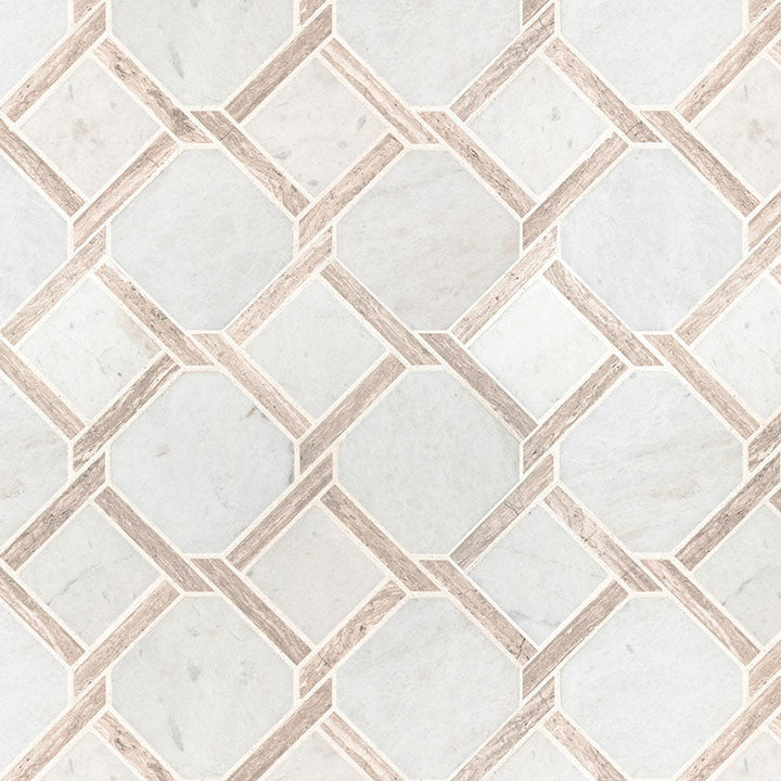 MSI Marbella Lynx 12 in. x 12 in. x 10mm Polished Marble Mesh-Mounted Mosaic Tile (10 sq. ft. / Case)