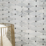 MSI Marbella Diamond 12 in. x 12 in. x 10mm Polished Marble Mesh-Mounted Mosaic Tile (10 sq. ft. / Case)