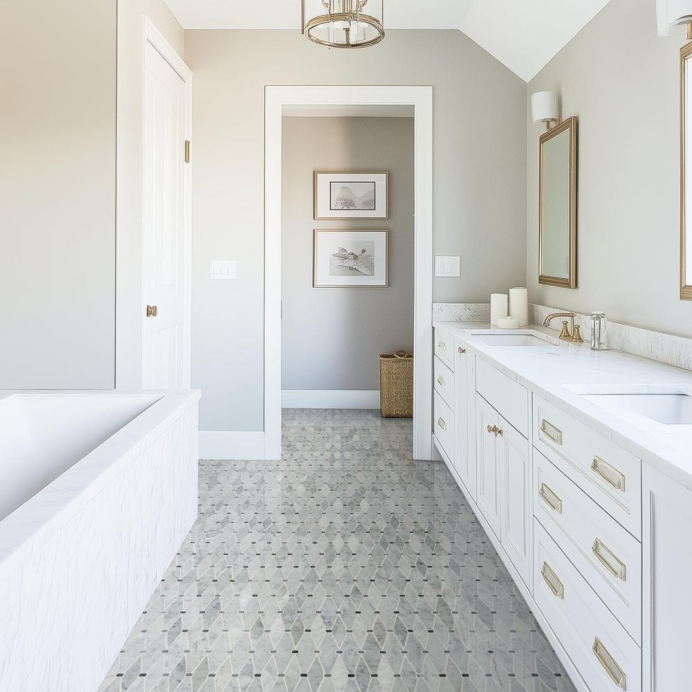 MSI Marbella Diamond 12 in. x 12 in. x 10mm Polished Marble Mesh-Mounted Mosaic Tile (10 sq. ft. / Case)