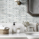 MSI Marbella Diamond 12 in. x 12 in. x 10mm Polished Marble Mesh-Mounted Mosaic Tile (10 sq. ft. / Case)
