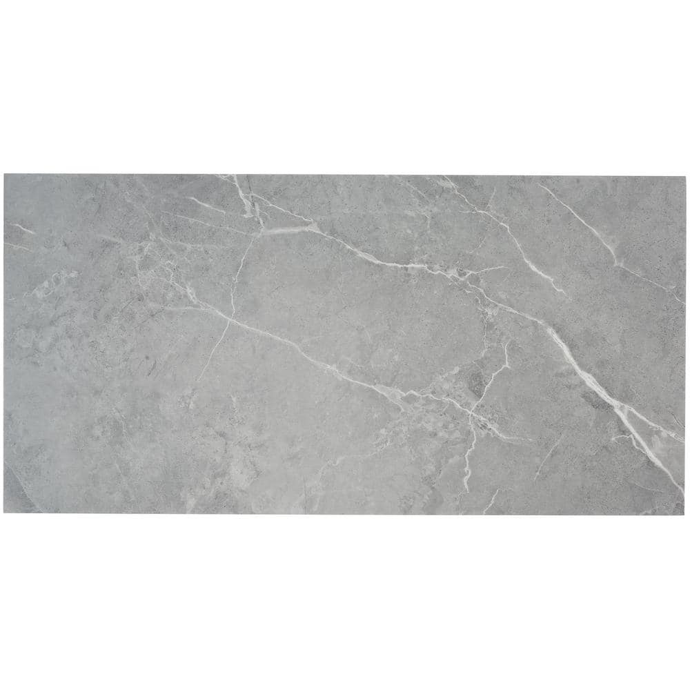 Ivy Hill Tile Duren 28mil Marbello Gray 18 in. x 36 in. Glue Down Luxury Vinyl Tile Flooring (36 sq. ft.)