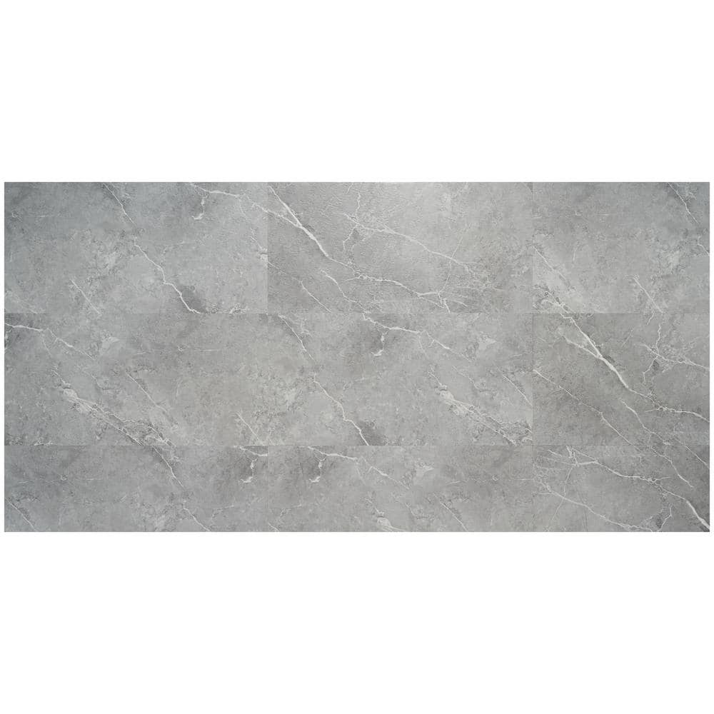 Ivy Hill Tile Duren 28mil Marbello Gray 18 in. x 36 in. Glue Down Luxury Vinyl Tile Flooring (36 sq. ft.)