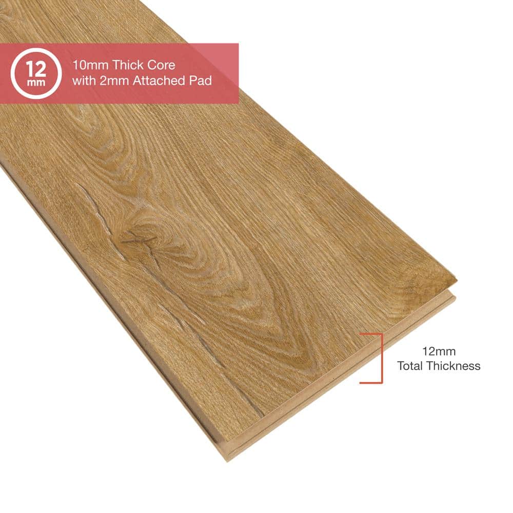 Pergo Outlast+ Marigold Oak 12 mm T x 7.4 in. W Waterproof Laminate Wood Flooring (19.63 sqft/case)