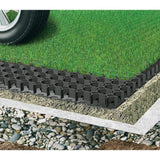 Techno Earth 19.7 in. x 19.7 in. x 1.9 in. Black Permeable Plastic Grass Pavers for Parking Lots, Driveways (4 Pieces/11 sq.ft.)