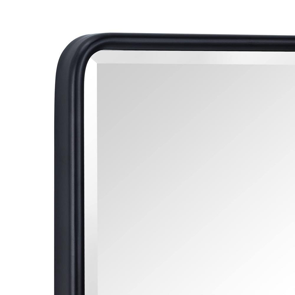 TEHOME Farmhouse 16 in. W x 24 in. H Recessed Rectangular Metal Framed Bathroom Medicine Cabinets with Mirror in Matt Black