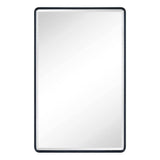 TEHOME Farmhouse 21 in. W x 34 in. H Recessed Rectangular Metal Framed Bathroom Medicine Cabinets with Mirror in Matt Black