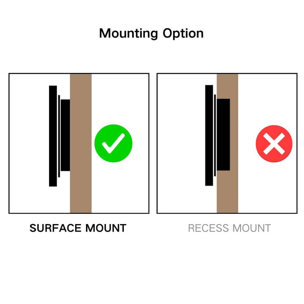 TEHOME Myriel 24 in. W x 24 in. H Surface Mount Round Metal Framed Bathroom Medicine Cabinet with Mirror in Black