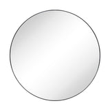TEHOME Myriel 24 in. W x 24 in. H Surface Mount Round Metal Framed Bathroom Medicine Cabinet with Mirror in Black