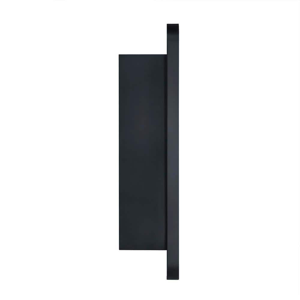 TEHOME Myriel 24 in. W x 24 in. H Surface Mount Round Metal Framed Bathroom Medicine Cabinet with Mirror in Black
