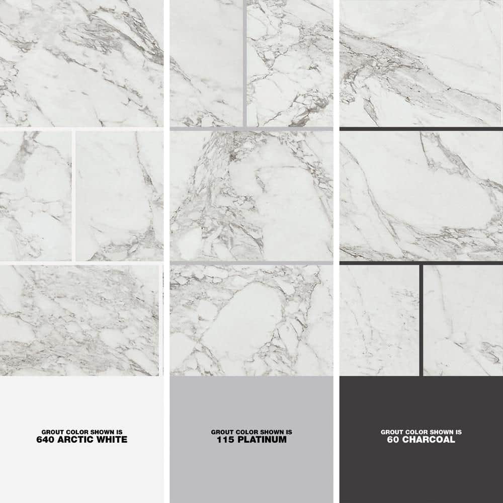 EpicClean Milton Arabescato Marble 12 in. x 24 in. Glazed Porcelain Floor and Wall Tile (15.6 sq. ft./Case)