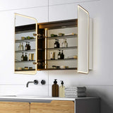 Altair Ostaria 36 in. W x 32 in. H Rectangular Aluminum Medicine Cabinet with Mirror