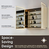 Altair Ostaria 36 in. W x 32 in. H Rectangular Aluminum Medicine Cabinet with Mirror