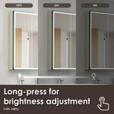 Altair Fenice 48 in. W x 32 in. H Rectangular Aluminum Medicine Cabinet with Mirror