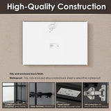 Altair Fenice 48 in. W x 32 in. H Rectangular Aluminum Medicine Cabinet with Mirror