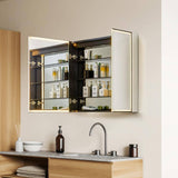 Altair Fenice 48 in. W x 32 in. H Rectangular Aluminum Medicine Cabinet with Mirror