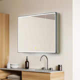 Altair Fenice 48 in. W x 32 in. H Rectangular Aluminum Medicine Cabinet with Mirror