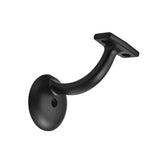 Angel Sar Matte Black Hand Rail Bracket Heavy-Duty Hardware for Stairways, Home or Office Stair Support Handrail Brackets (6-Pack)