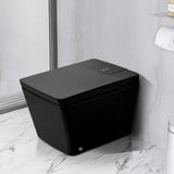 ANGELES HOME Matte Black Smart Toilet Bidet with Auto Open/Flushing & LED Display