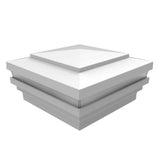 Barrette Outdoor Living 4.25 in. x 4.25 in. White Aluminum Wired LED Post Cap