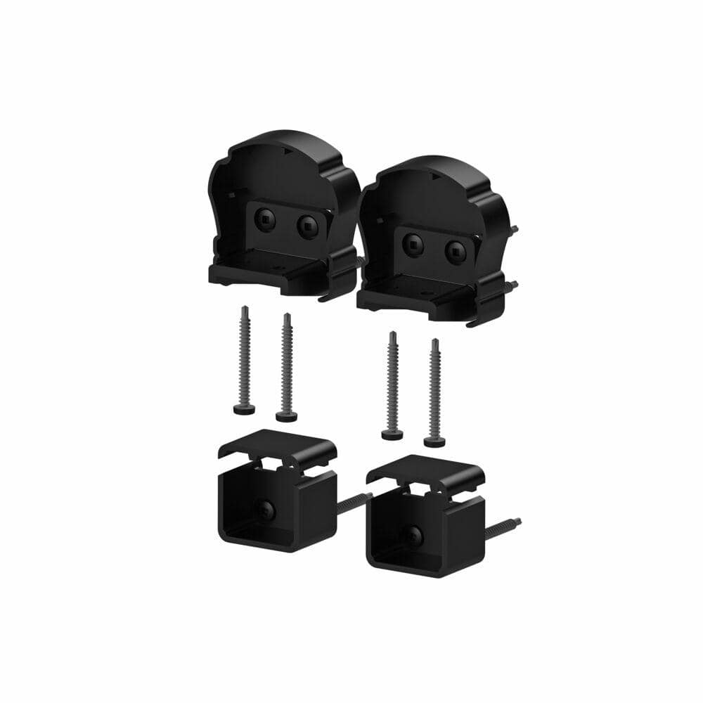 Barrette Outdoor Living VersaRail Cambridge Matte Black Top Line Aluminum Bracket Kit