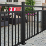 Barrette Outdoor Living VersaRail Matte Black Aluminum Triple Rail Bracket Kit