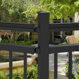 Barrette Outdoor Living VersaRail Triple Rail Matte Black Aluminum Lvl Angle Bracket Kit