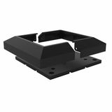 Penrose/VersaRail 4.25 in. x 4.25 in. Matte Black Aluminum Rail Post Mount with Trim