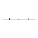 Barrette Outdoor Living VersaRail Aluminum 8 ft. Matte Black Triple Rail Topper
