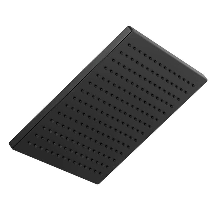 Delta 1-Spray 11.8 in. Wall-Mount Square Fixed Rain Shower Head in Matte Black